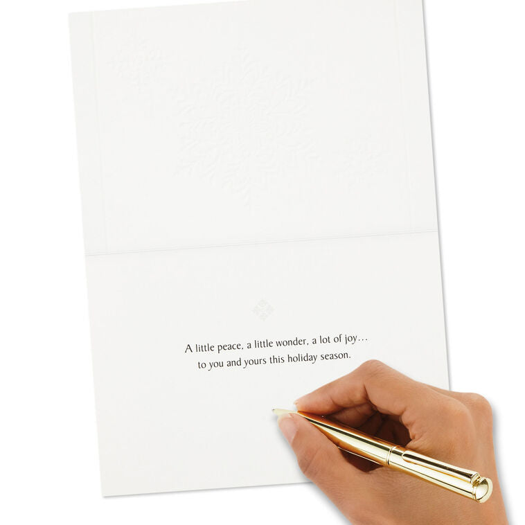 Silver Snowflakes Boxed Holiday Cards, Pack of 40