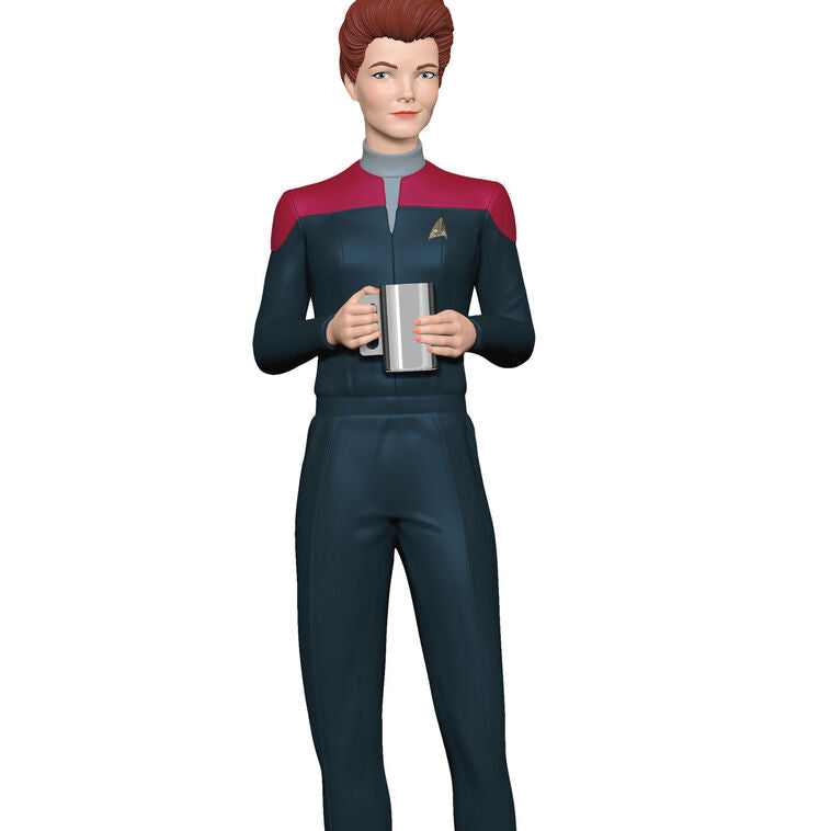 Hallmark Keepsake Star Trek Prodigy Hologram Janeway ornament standing in uniform