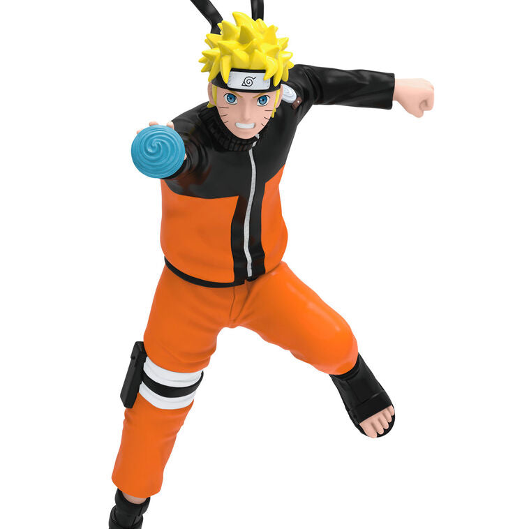 Hallmark Keepsake Naruto Uzumaki ornament in orange jumpsuit, action pose, Rasengan jutsu, Christmas tree decoration.