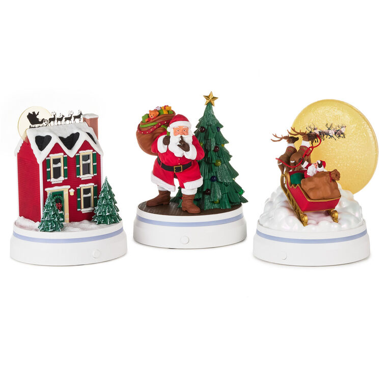 The Night Before Christmas Interactive Figurines With Light and Sound, Set of 3