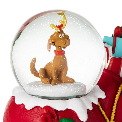 Dr. Seuss's How the Grinch Stole Christmas! Grinch, Max and Sleigh Snow Globe Figurine With Music