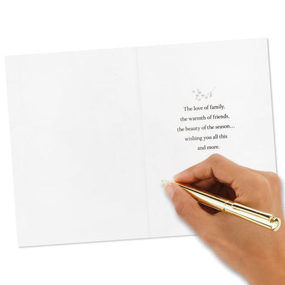 Poinsettia Wreath Boxed Christmas Cards, Pack of 12