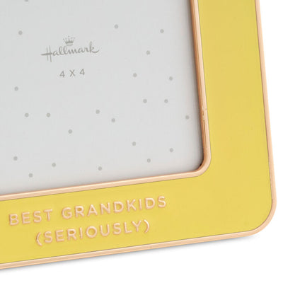Best Grandkids Yellow Enamel Picture Frame, 4x4