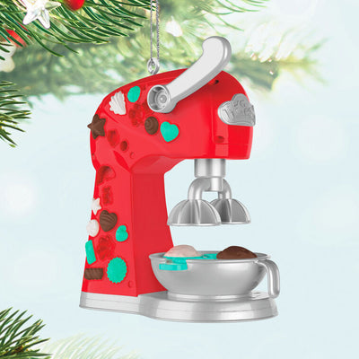 Hallmark Keepsake Hasbro Play-Doh Magical Mixer ornament, red and silver mixer with Play-Doh accents, inspired by classic playset.