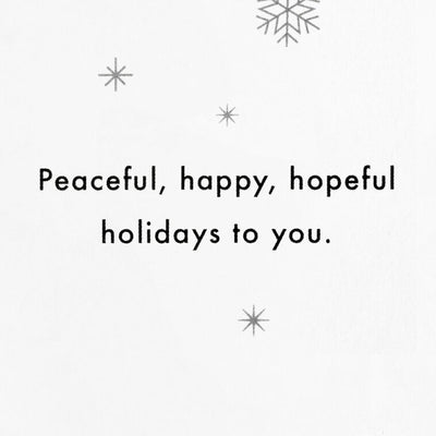 Gold Snowflakes Packaged Christmas Cards, Set of 5