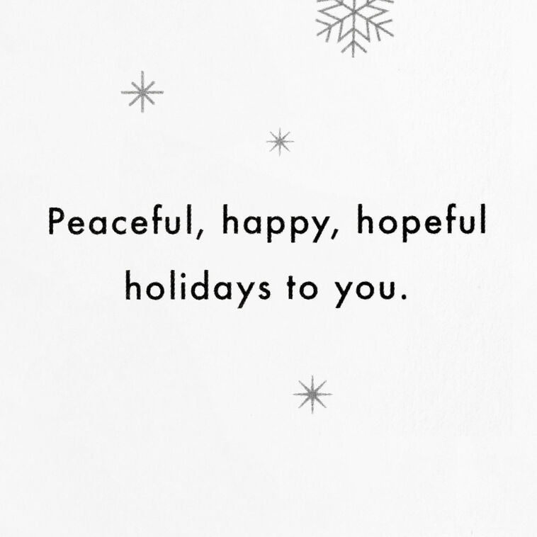 Gold Snowflakes Packaged Christmas Cards, Set of 5