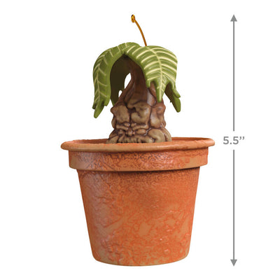 Mandrake ornament, Harry Potter magical plant in terra-cotta pot, sound feature, Hallmark Keepsake, Christmas tree decoration.