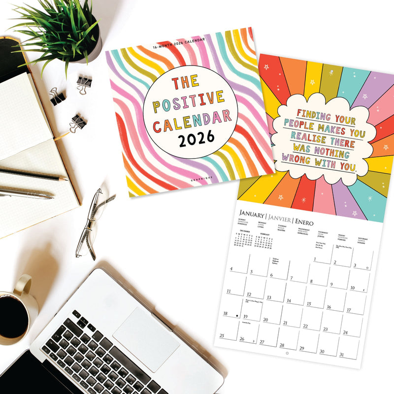 The Positive Calendar 12 x 12 Wall Calendar
