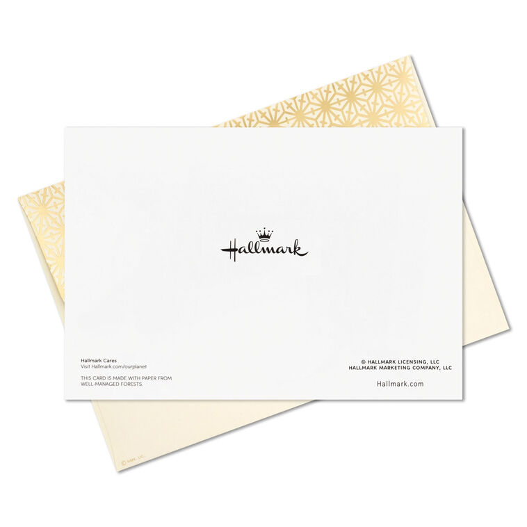 Embossed White Pinecones Boxed Christmas Cards, Pack of 12