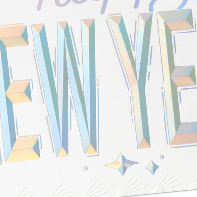 Silver Diamonds Boxed New Year Cards, Pack of 16