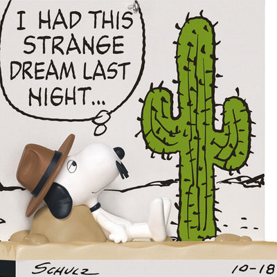 Hallmark Keepsake ornament of Spike, Snoopy’s brother, resting by a cactus and rock, comic strip design, Peanuts, 2025 Premiere event.