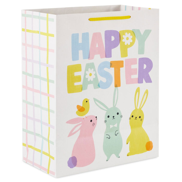 13" Happy Easter With Pastel Bunnies Large Gift Bag by Hallmark