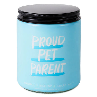 Proud pet parent mandarin orange and grapefruit scented jar candle, 7 oz.