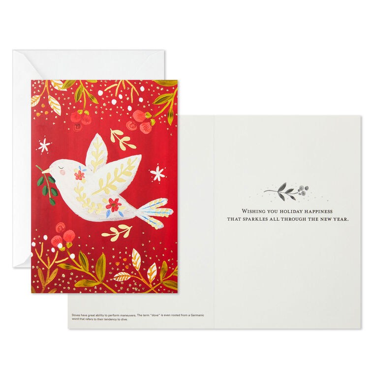 UNICEF Peace Dove on Red Boxed Christmas Cards, Pack of 12