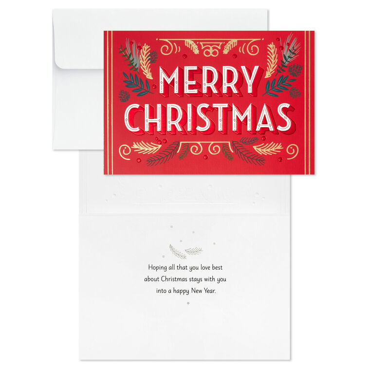 Retro Lettering Boxed Christmas Cards, Pack of 12