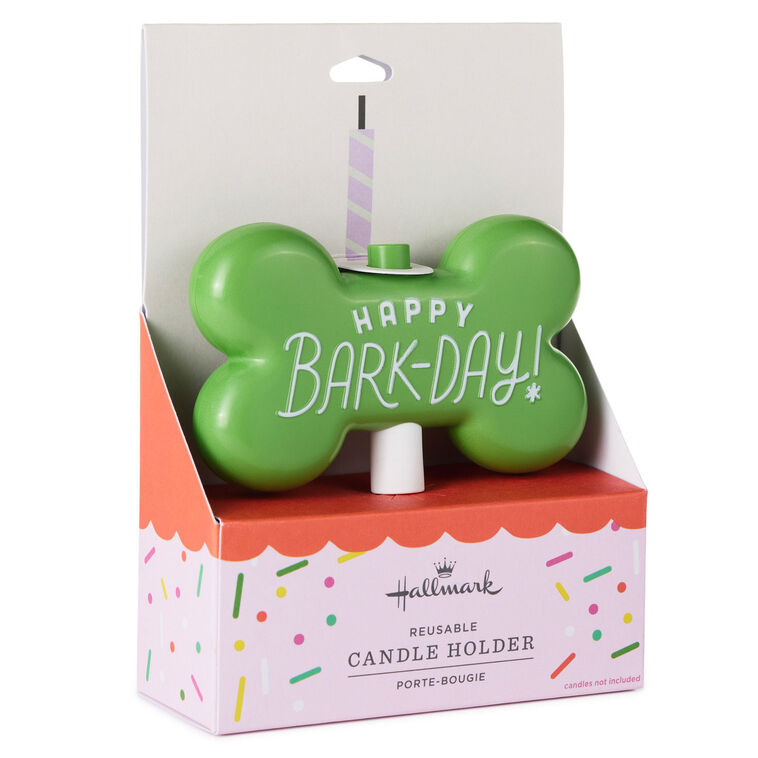 Happy Barkday Candle Holder Cake Topper