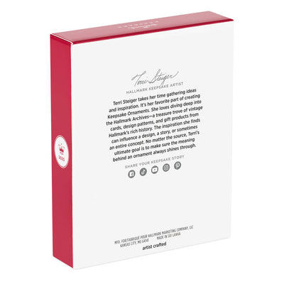 2025 Christmas photo frame ornament shaped like a wrapped gift box with festive bow and sweet message

