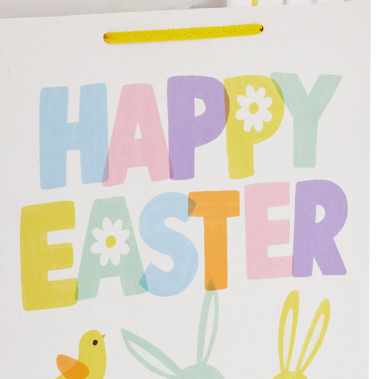 13" Happy Easter With Pastel Bunnies Large Gift Bag by Hallmark