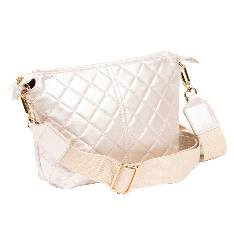 Emily Crossbody - Champagne Quilted