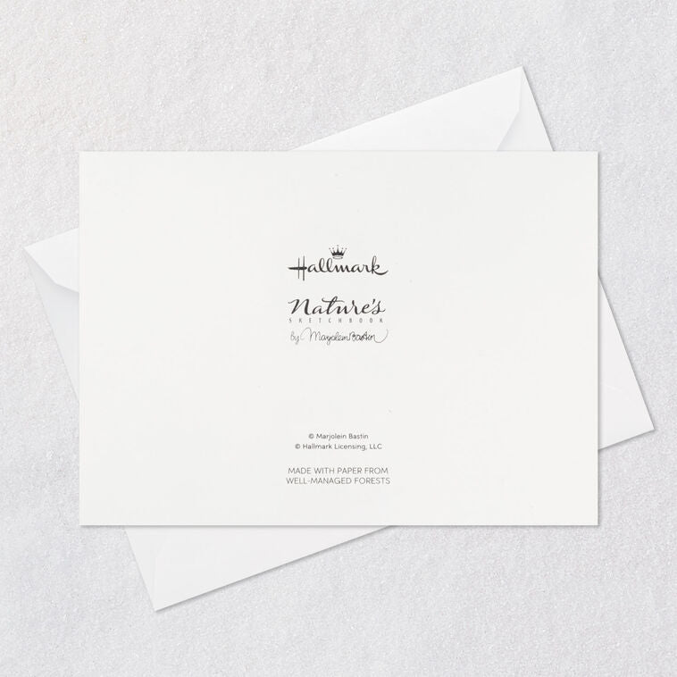 Marjolein Bastin Winter Bunny Boxed Blank Christmas Thank-You Notes, Pack of 10