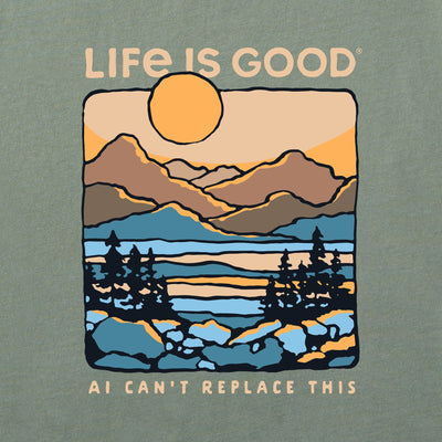 Men's AI Can't Replace This Short Sleeve Tee - Moss Green