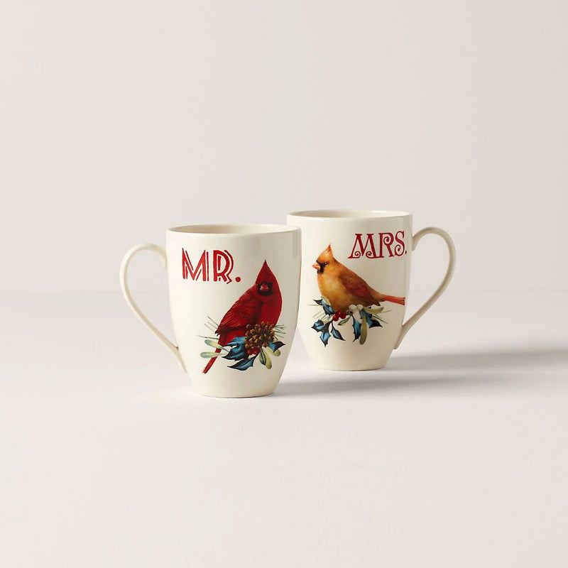 Winter greeting 2 piece mr & mrs mug set