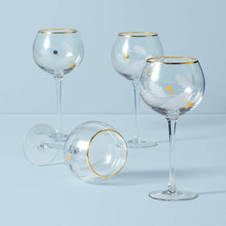 Holiday stemless flute glasses   set of 4