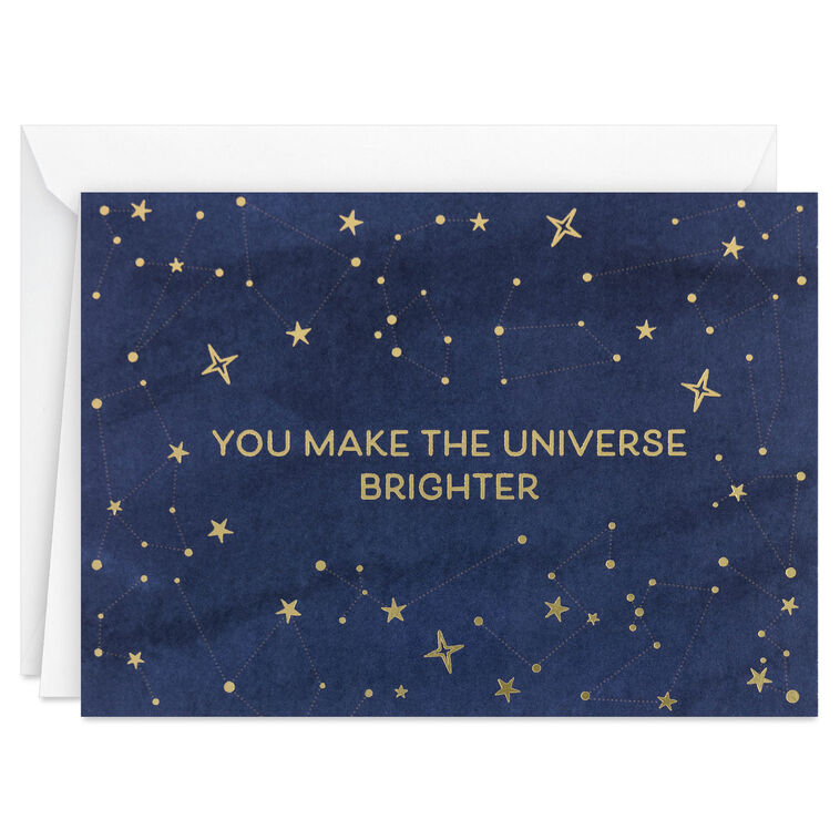 Starry Blue You Make the Universe Brighter Blank Thank You Notes, Pack of 10