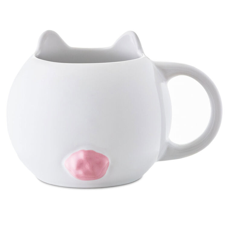 White Bunny Sculpted Mug, 14 oz.