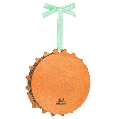 Hallmark Keepsake Disney Moana Setting Sail Papercraft Ornament with Moana, Maui, and Pua in boat, tropical flower frame.