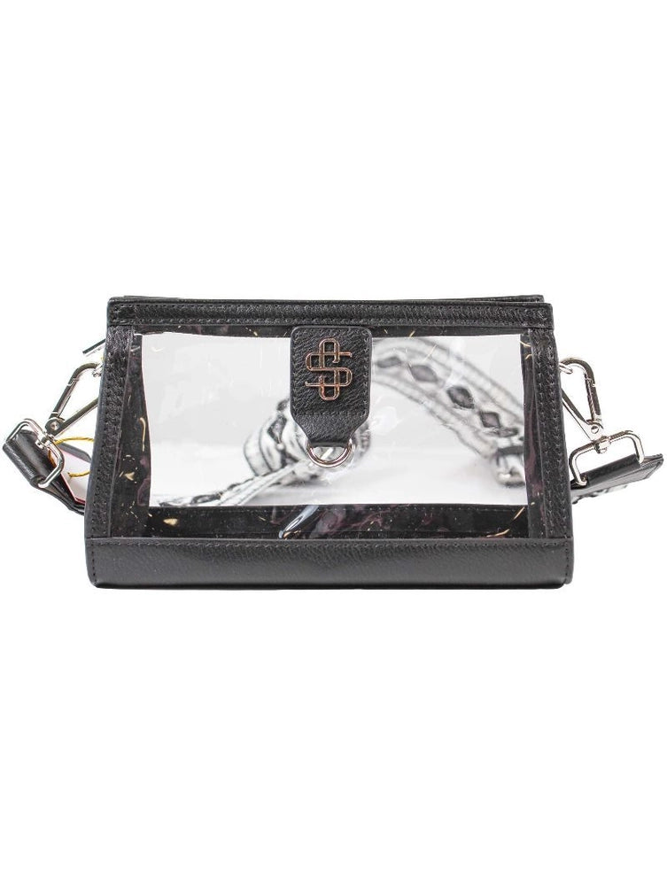 Clear Leather Bag - Black