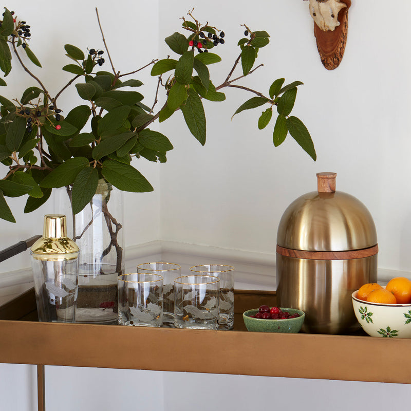 Holiday gold pitcher