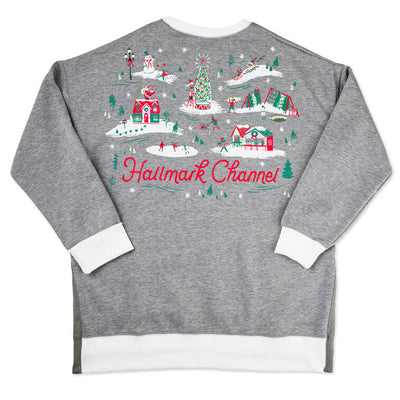 Hallmark Channel Comfy Cozy Merry Gray Sweatshirt