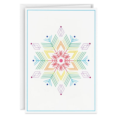 UNICEF Rainbow Snowflake Boxed Holiday Cards, Pack of 20