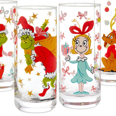 Dr. Seuss's How the Grinch Stole Christmas! Drinking Glasses, Set of 4