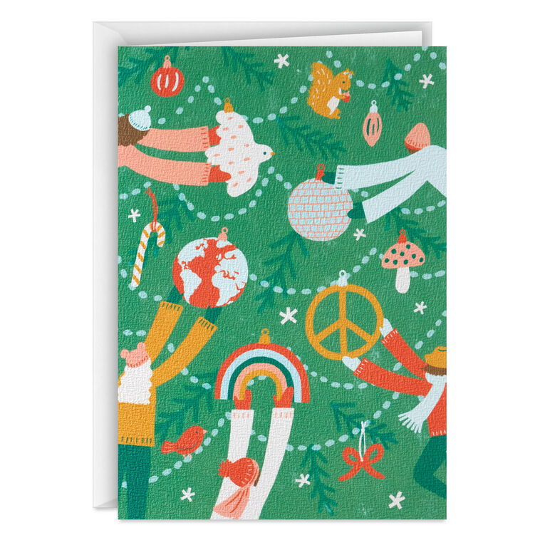 UNICEF Decorating the Tree Boxed Christmas Cards, Pack of 12