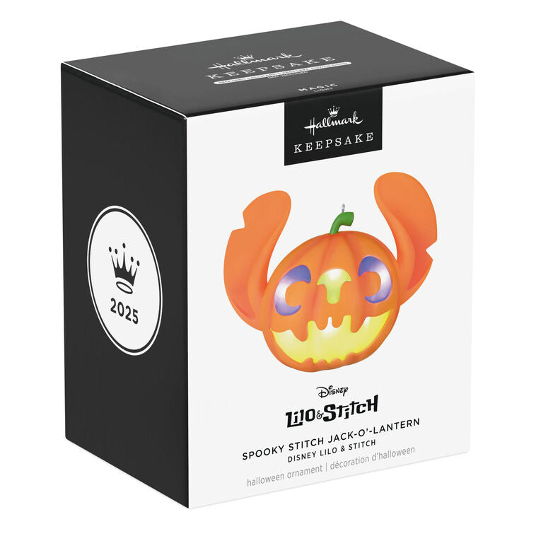 Light-up Halloween ornament of Stitch-shaped jack-o&