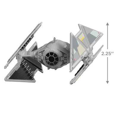 Mini TIE Avenger ornament, gray Galactic Empire starfighter from Star Wars Andor, Hallmark Keepsake collectible Christmas ship
