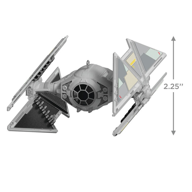Mini TIE Avenger ornament, gray Galactic Empire starfighter from Star Wars Andor, Hallmark Keepsake collectible Christmas ship
