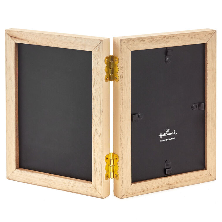Light wood two-sided photo frame for a first Mother&