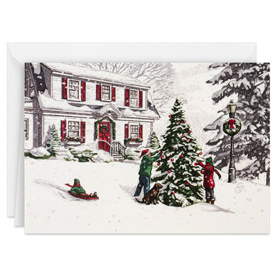 Classic Home Boxed Christmas Cards, Pack of 40