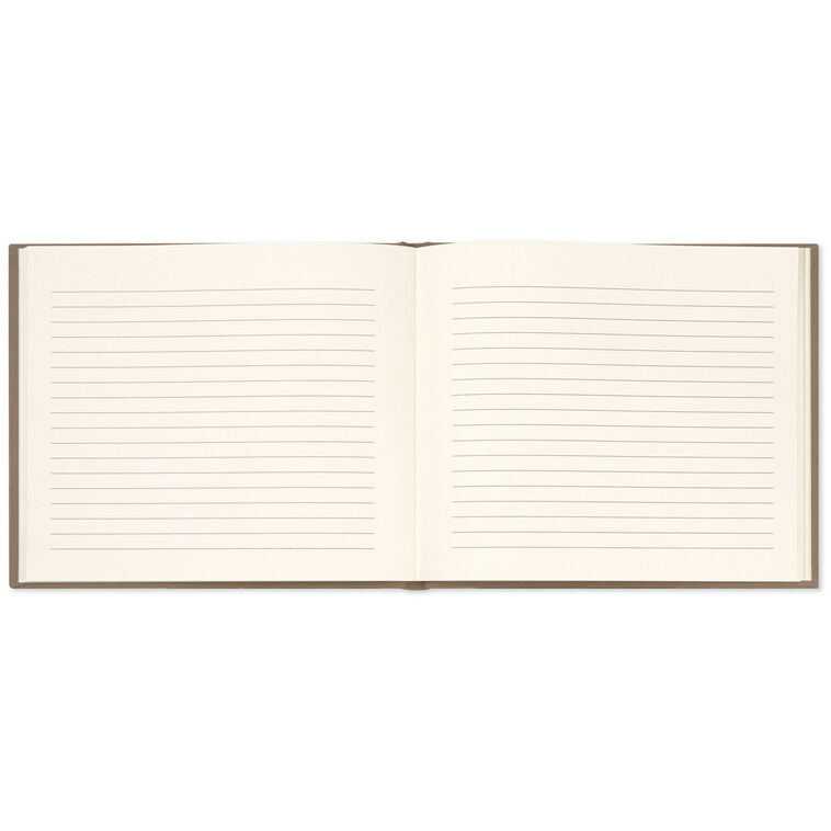 In Loving Memory Taupe Linen Guest Book