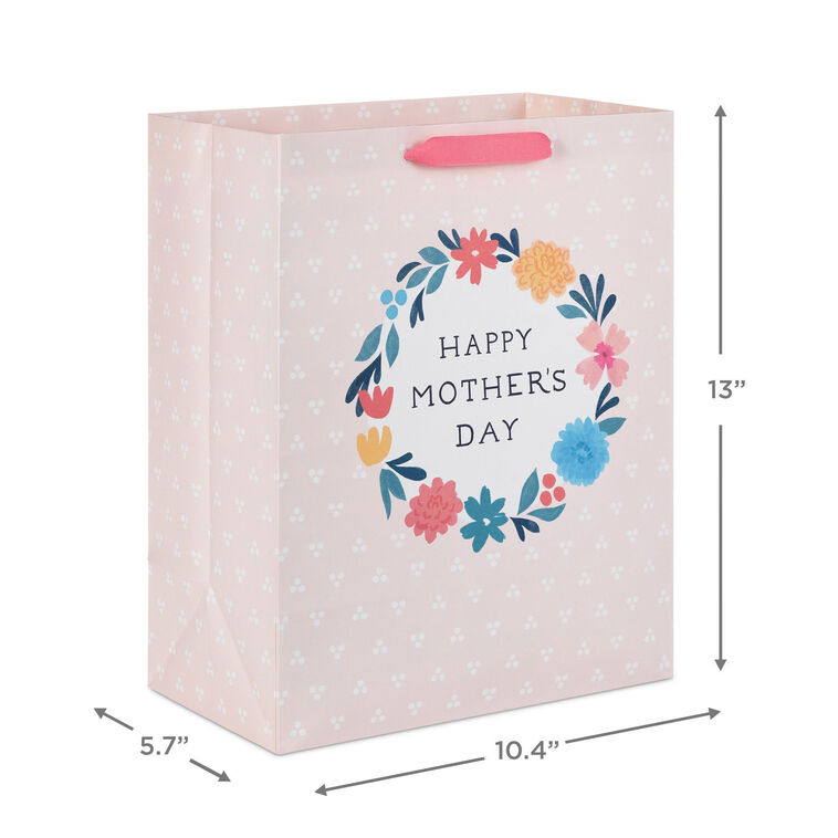 13" Flower Wreath on Pink Large Mother&