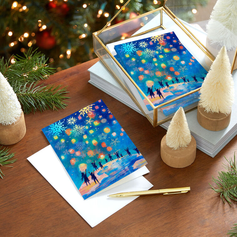 UNICEF Winter Lanterns Boxed Holiday Cards, Pack of 12