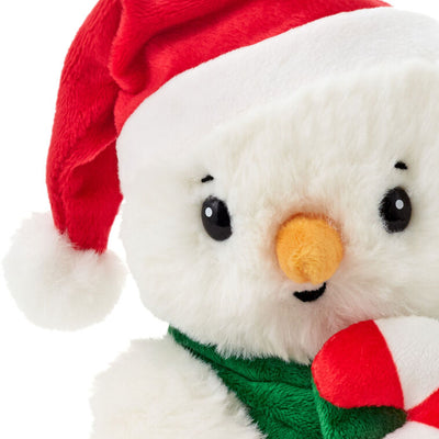 Snowman With Candy Cane Plush, 6"