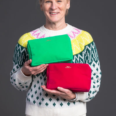 2-Way Toiletry Bag - Pink Velvet