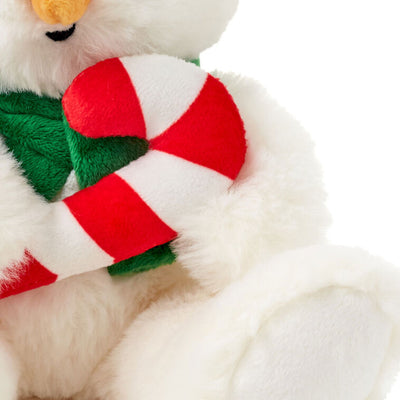 Snowman With Candy Cane Plush, 6"