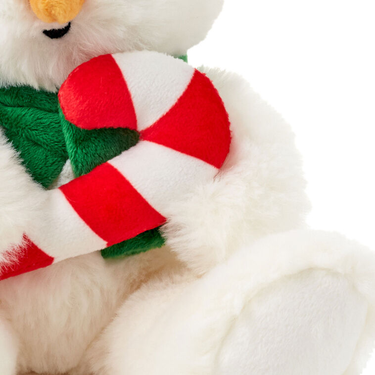Snowman With Candy Cane Plush, 6"