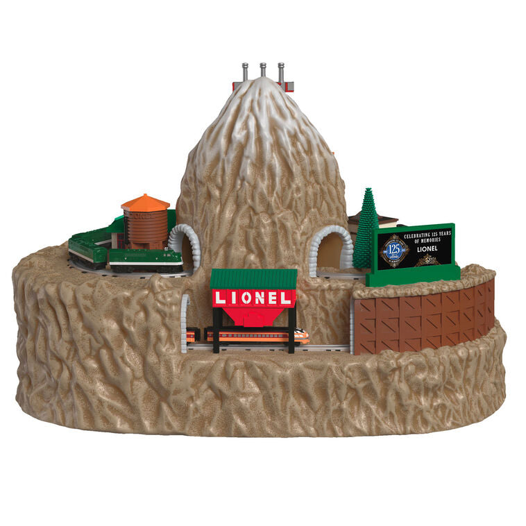 Hallmark Lionelville tabletop Christmas train decoration with moving train cars, conductor audio, and synchronized lights