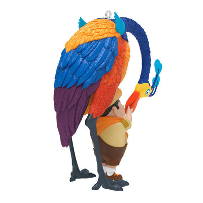 Hallmark Keepsake Up Friends of a Feather ornament with Kevin the bird and Russell, Disney/Pixar colorful Christmas decoration.